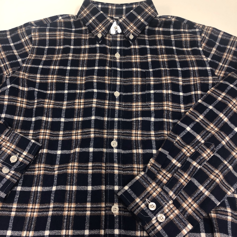 Youth Long Sleeve Flannel Button Down Size Large